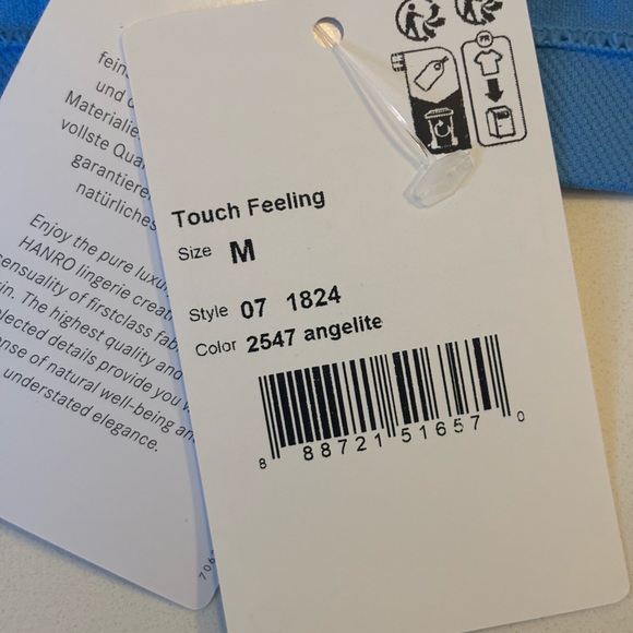 NWT HANRO Women's Touch Feeling Blue Bralette size M - Picture 5 of 6